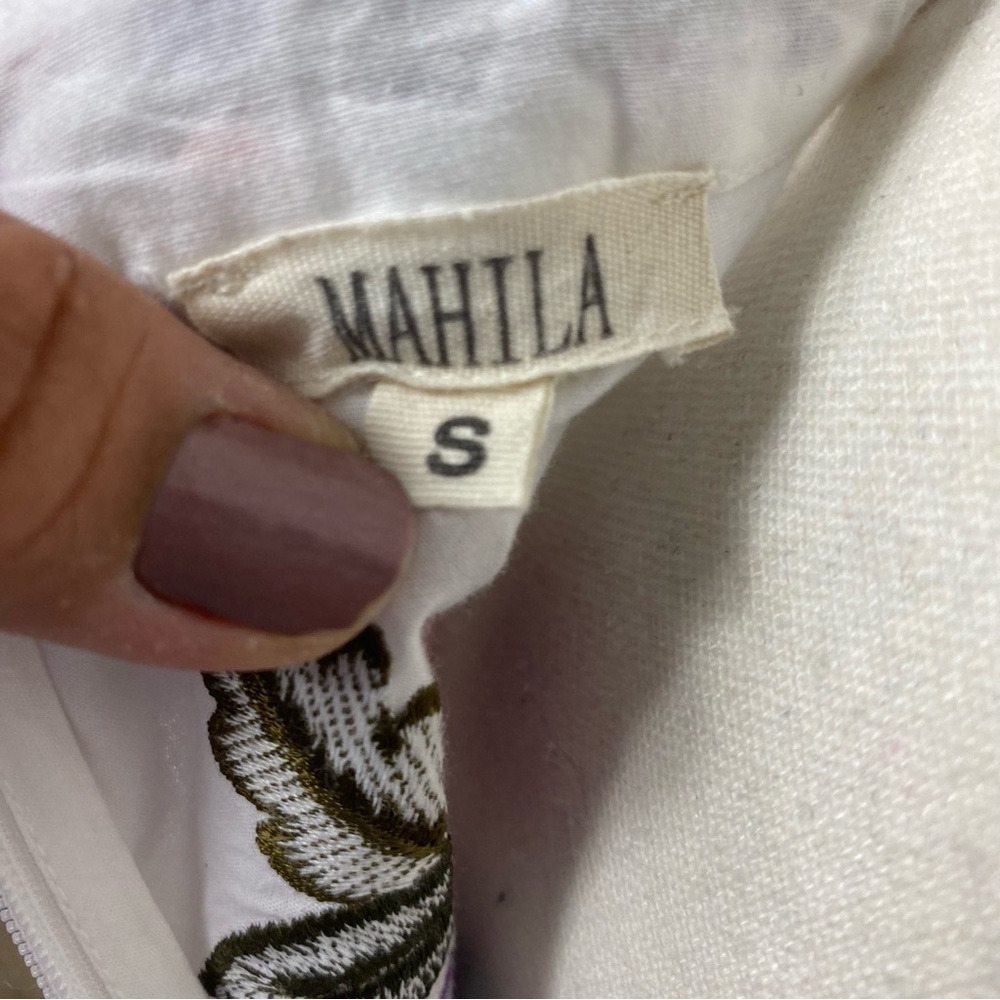Anthropologie Mahila Floral Embroidered top and Mini Skirt set Sz S - Picture 9 of 11